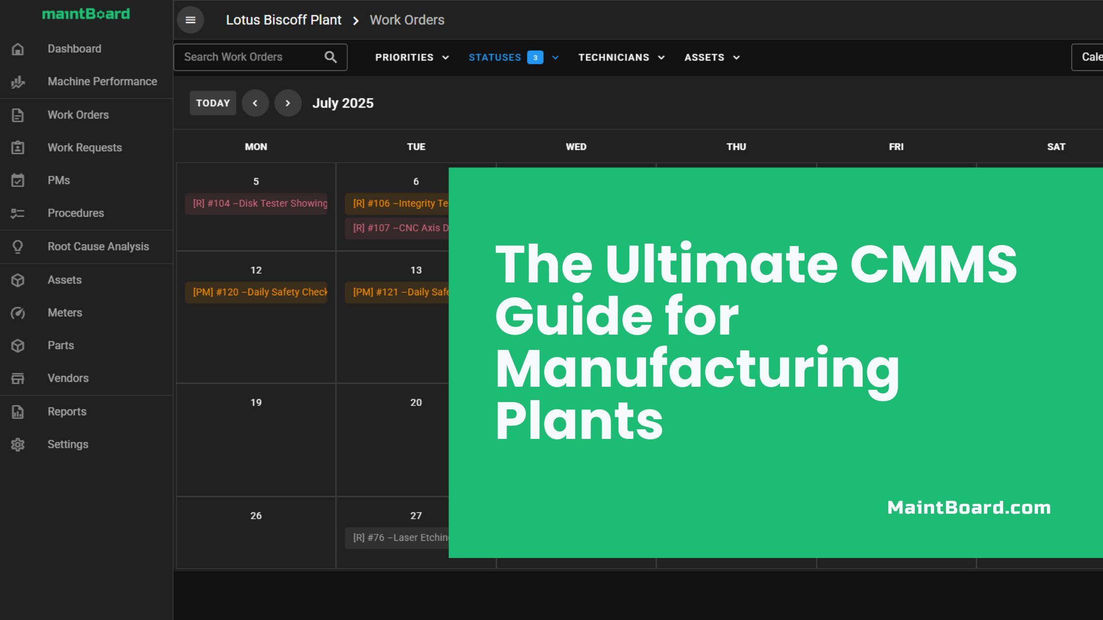 CMMS for Manufacturing: What Plants Expect