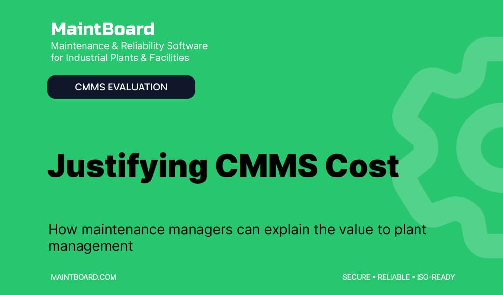 Maintenance manager explaining CMMS cost to plant management in India