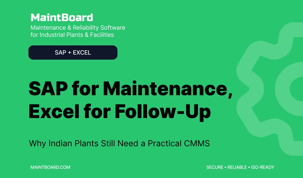 Indian maintenance team using SAP and Excel for maintenance follow-up